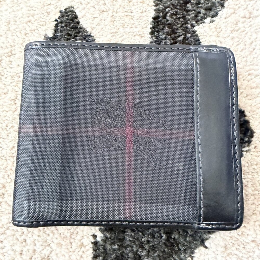 Burberry Black Check Bifold Wallet